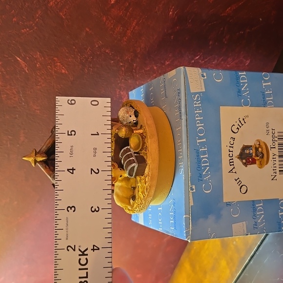 NIB - Our America Nativity Scene Candle Jar Topper - Baby Jesus!! - Picture 3 of 9